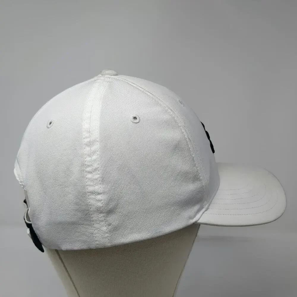 Adidas Baseball Cap White One Size Embroidered Logo Strapback Performance Hat